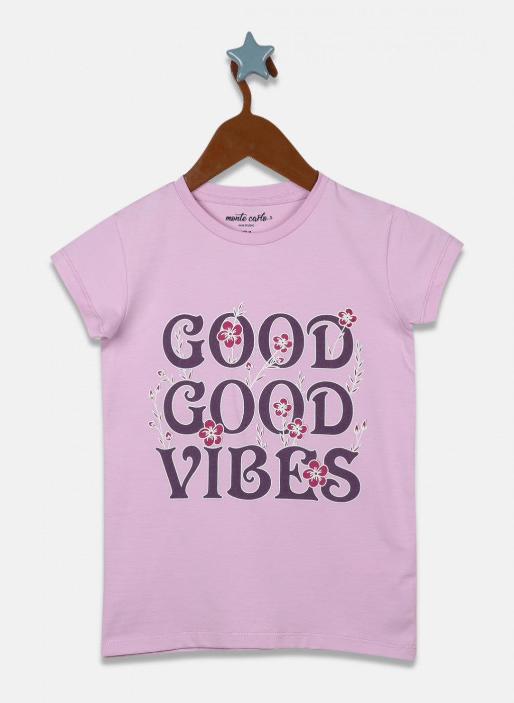 Girls Green & Purple Printed Top 2Pc Set