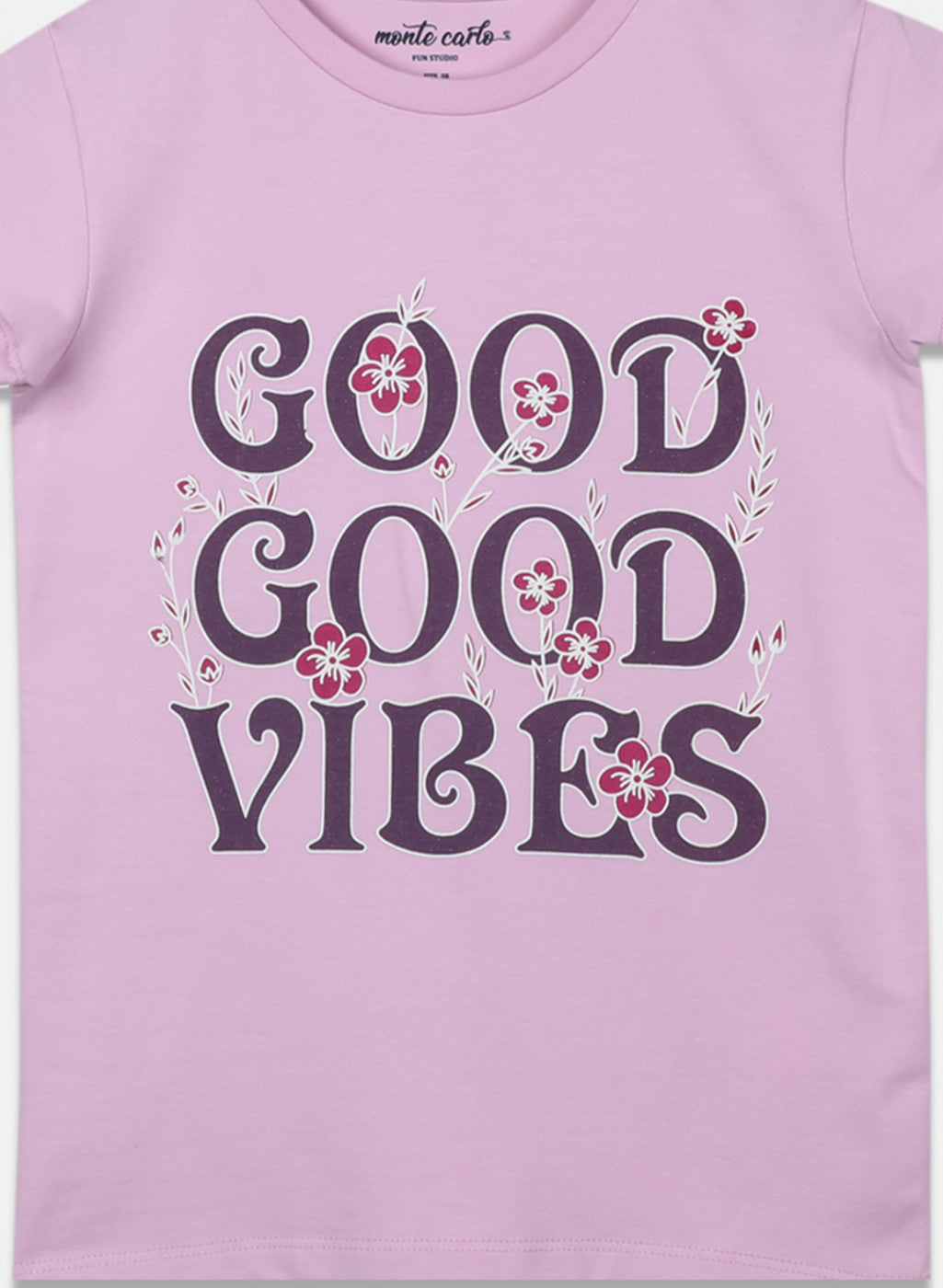 Girls Green & Purple Printed Top 2Pc Set