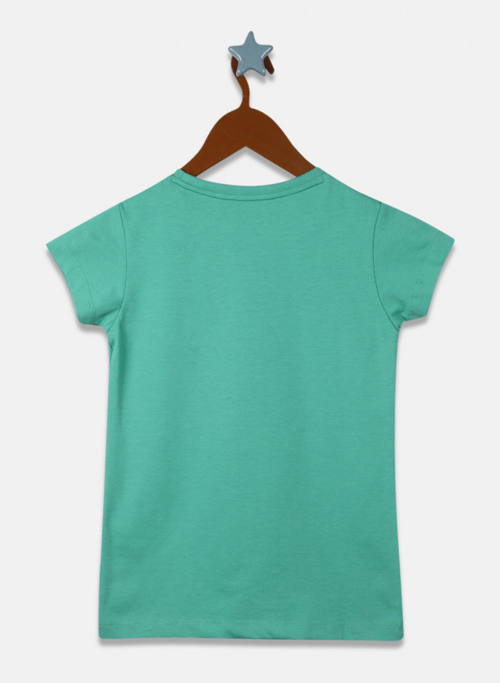 Girls Green Printed Top