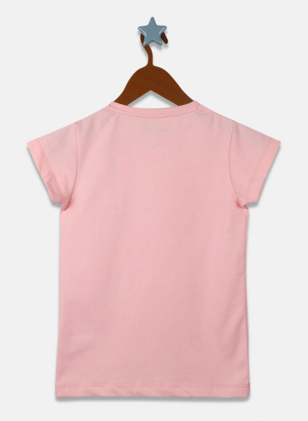 Girls Peach Printed Top