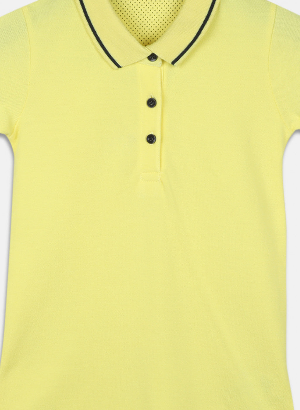 Girls Yellow Plain T-Shirt