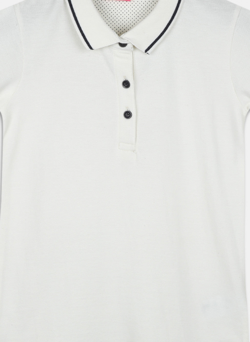 Girls Cream Plain T-Shirt