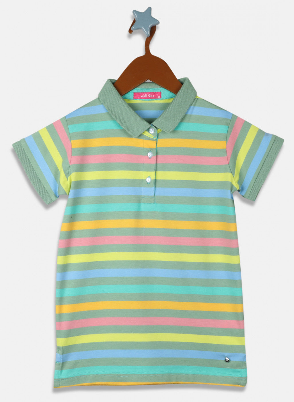 Girls Green Stripe T-Shirt