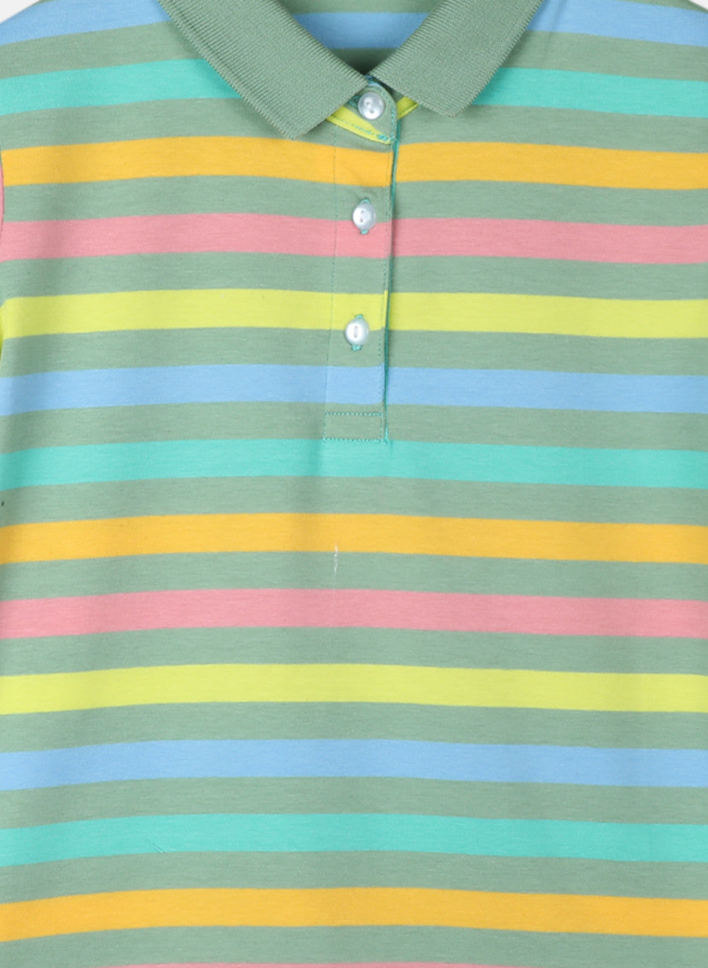 Girls Green Stripe T-Shirt