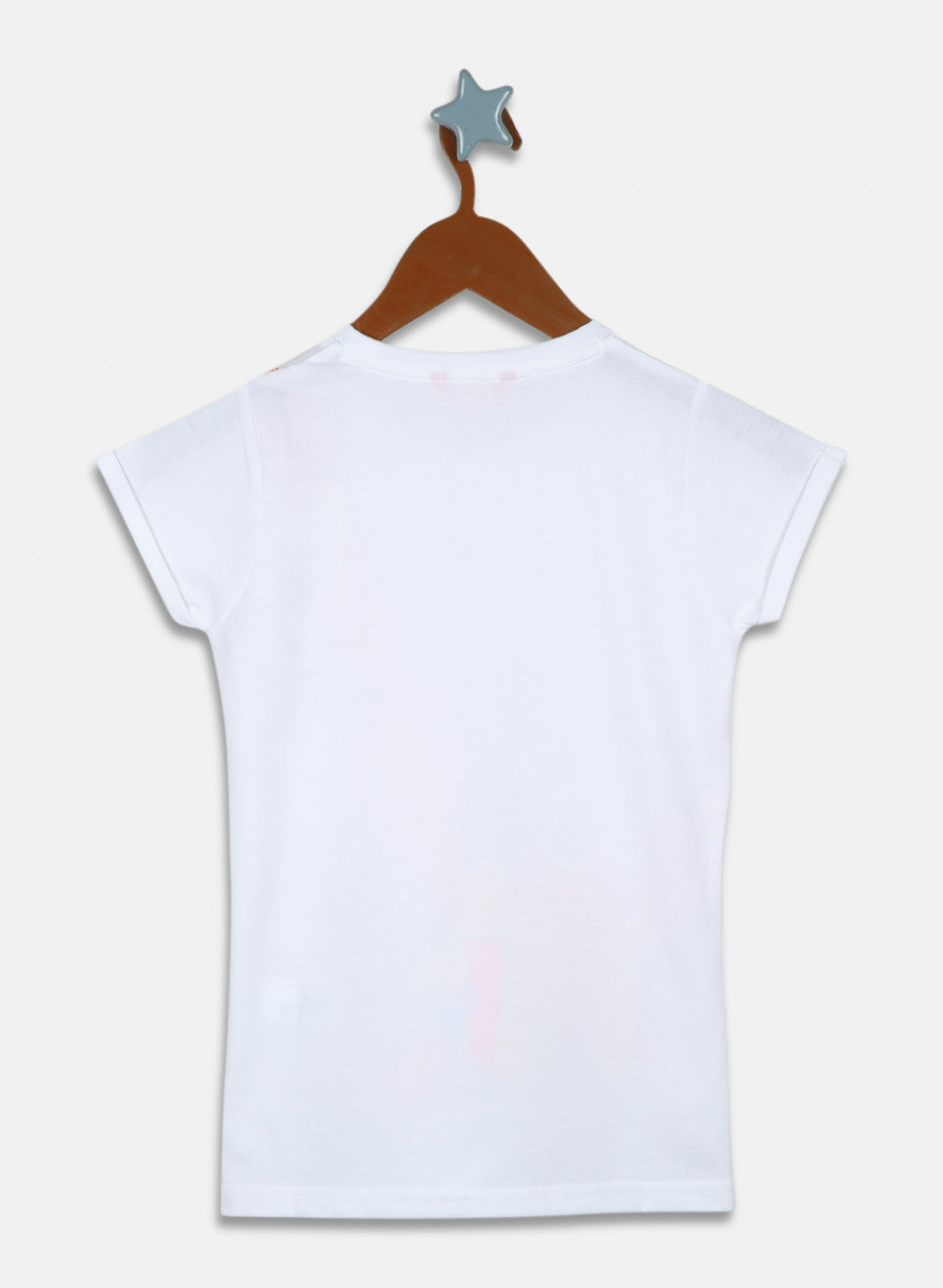 Girls Cream Printed Top