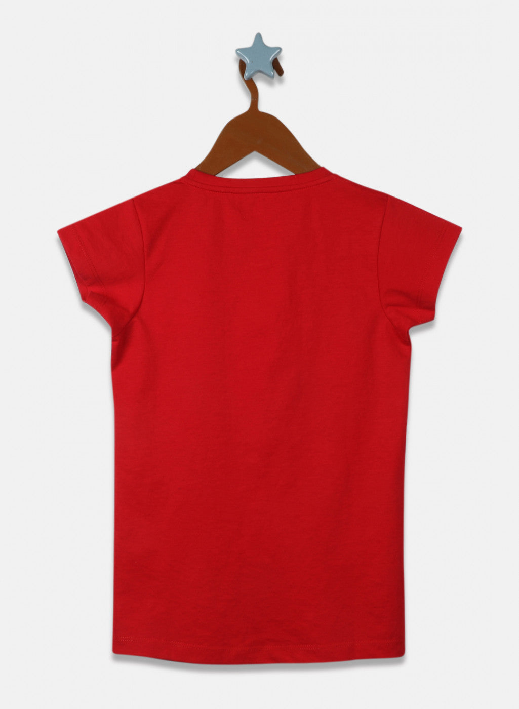 Girls Red Printed Top