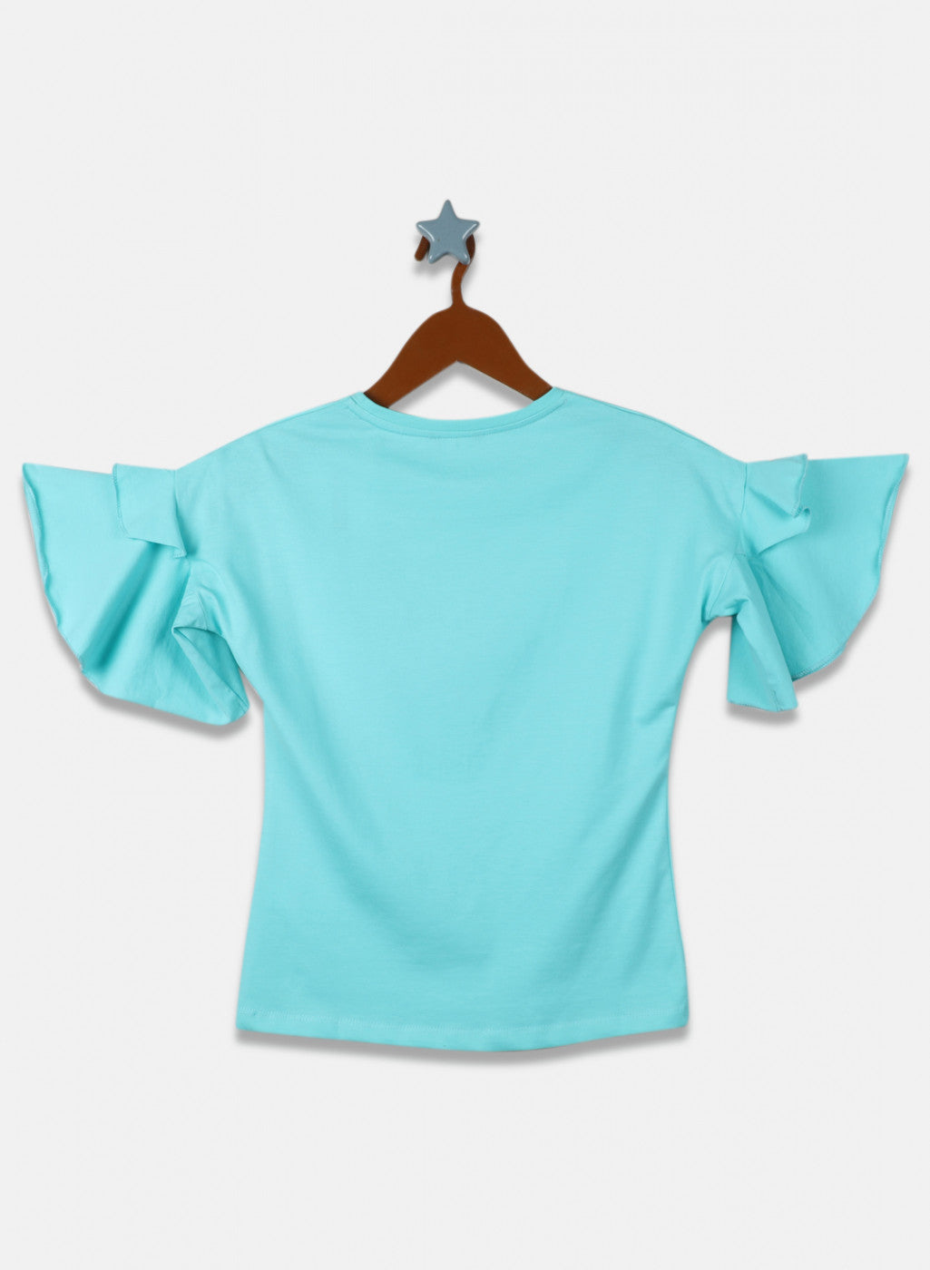 Girls Blue Printed Top