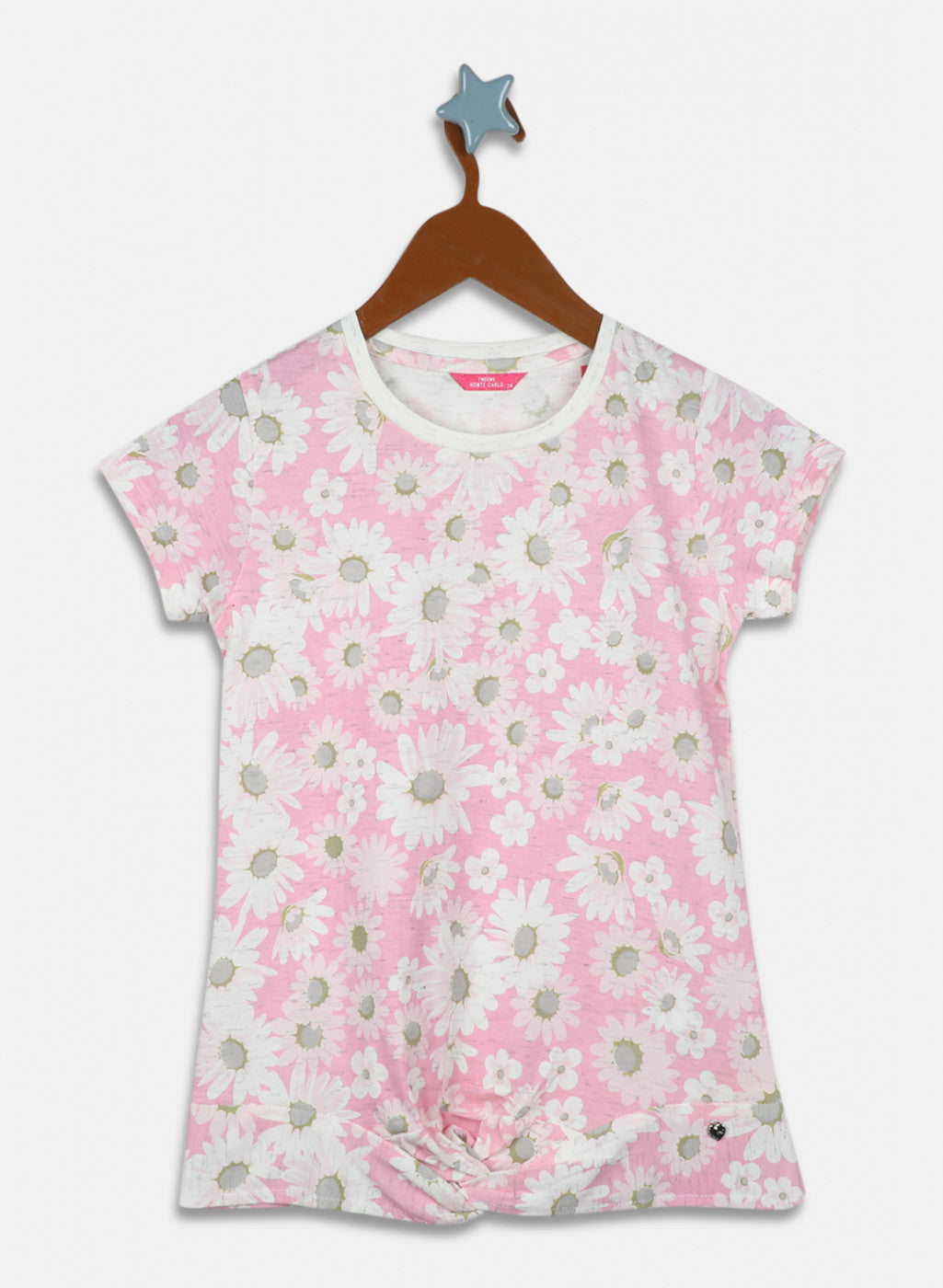 Girls Pink Printed Top