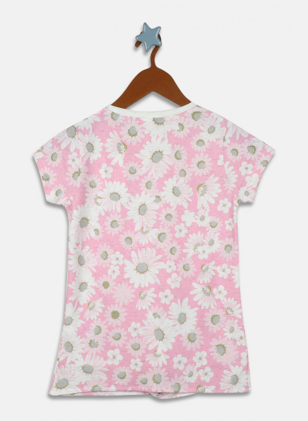 Girls Pink Printed Top