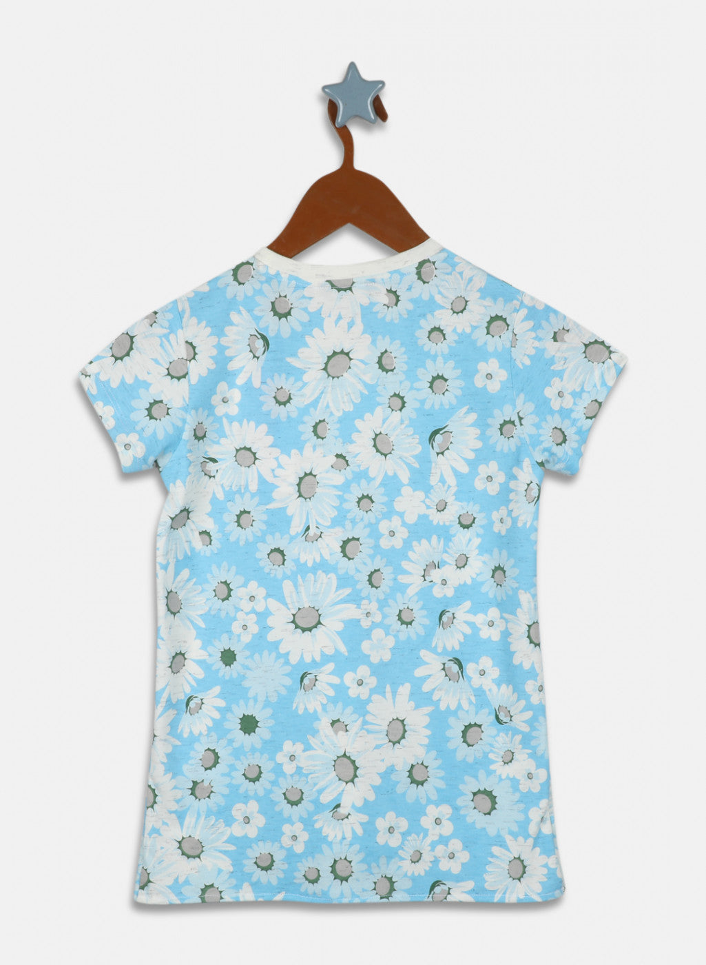 Girls Blue Printed Top
