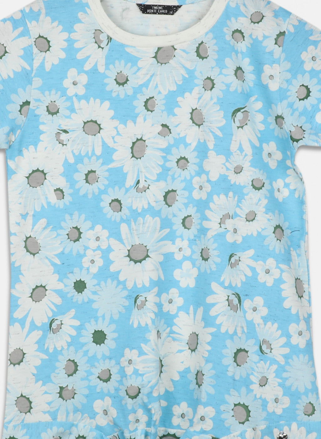 Girls Blue Printed Top