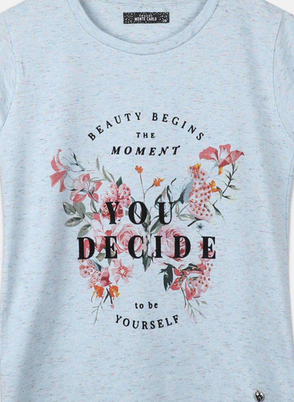 Girls Blue Printed Top