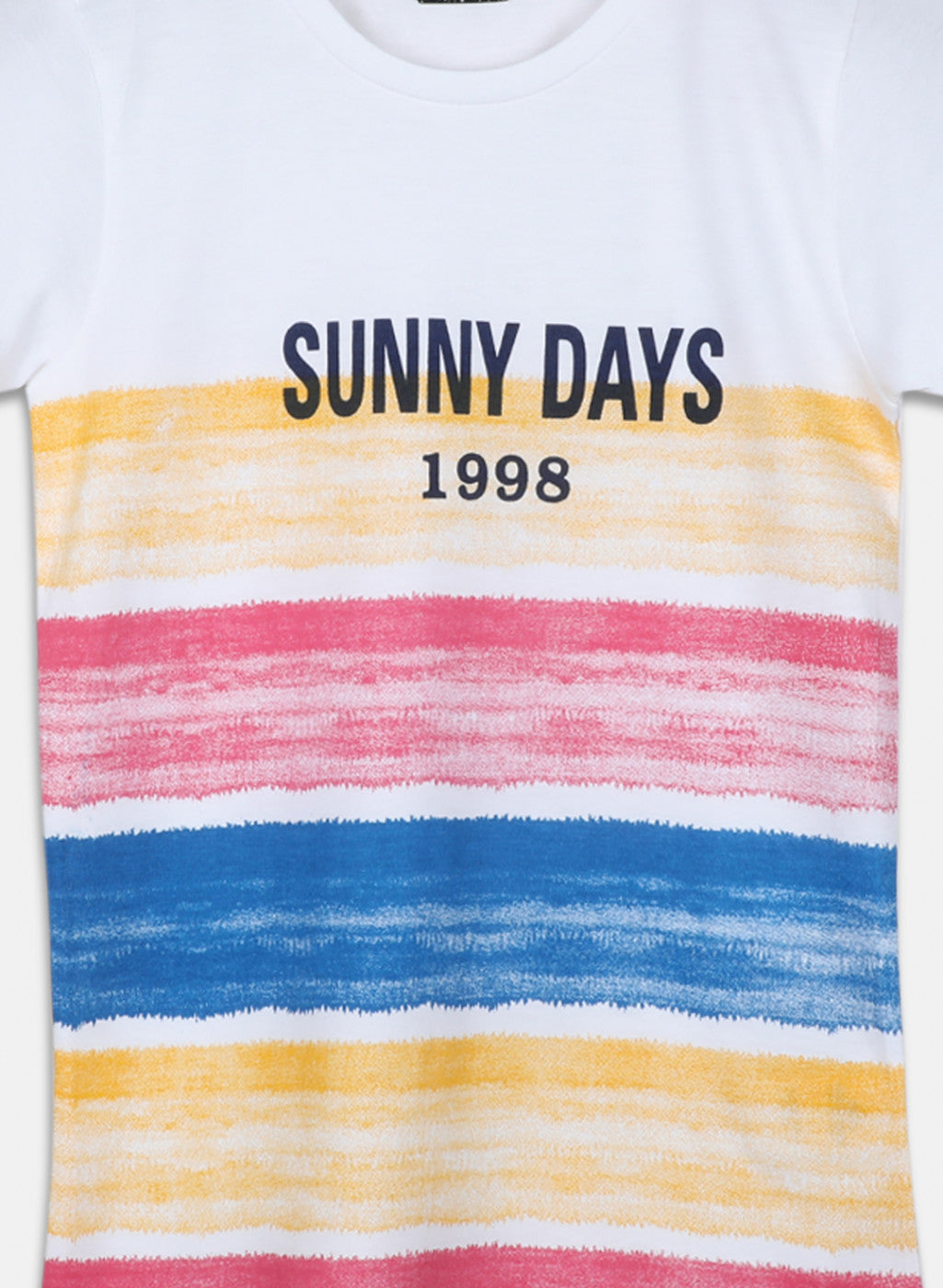 Girls Off White Printed Top