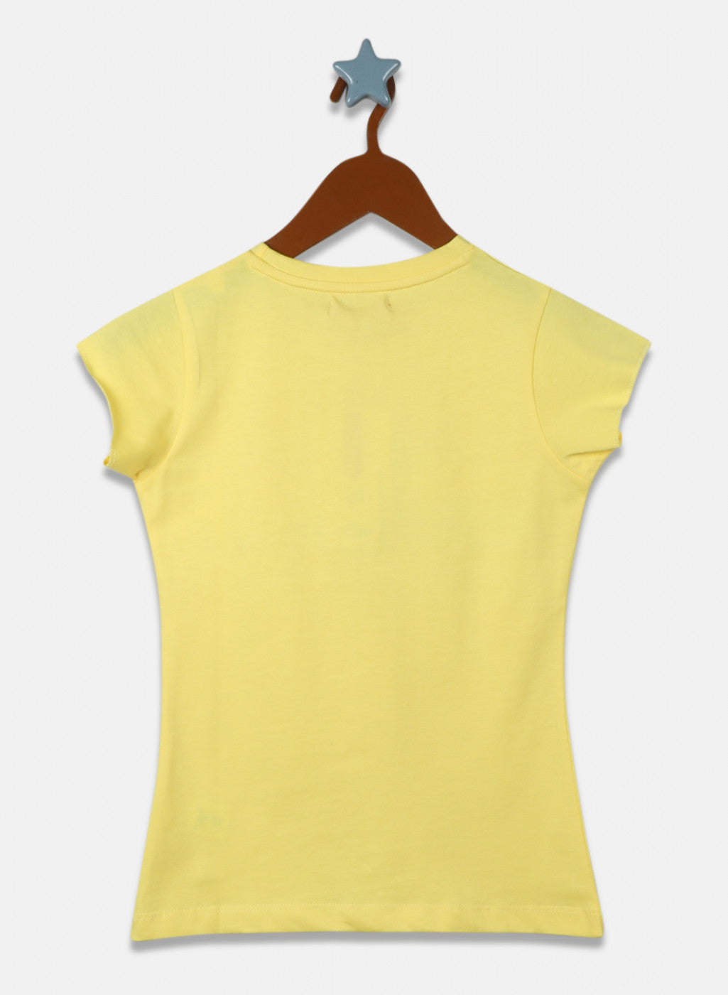 Girls Yellow Printed Top