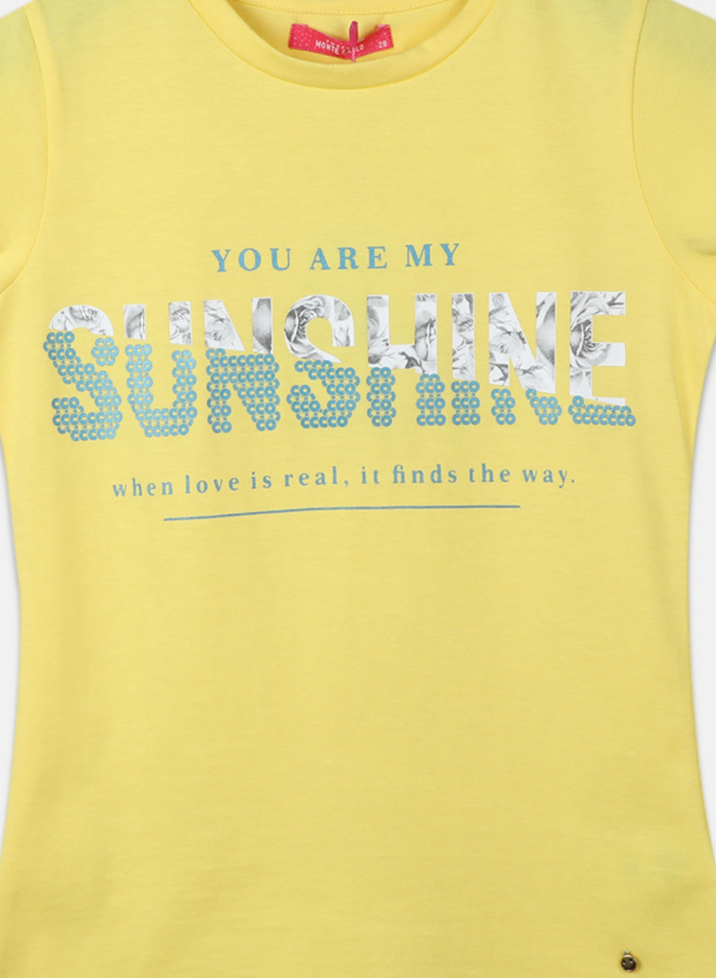 Girls Yellow Printed Top