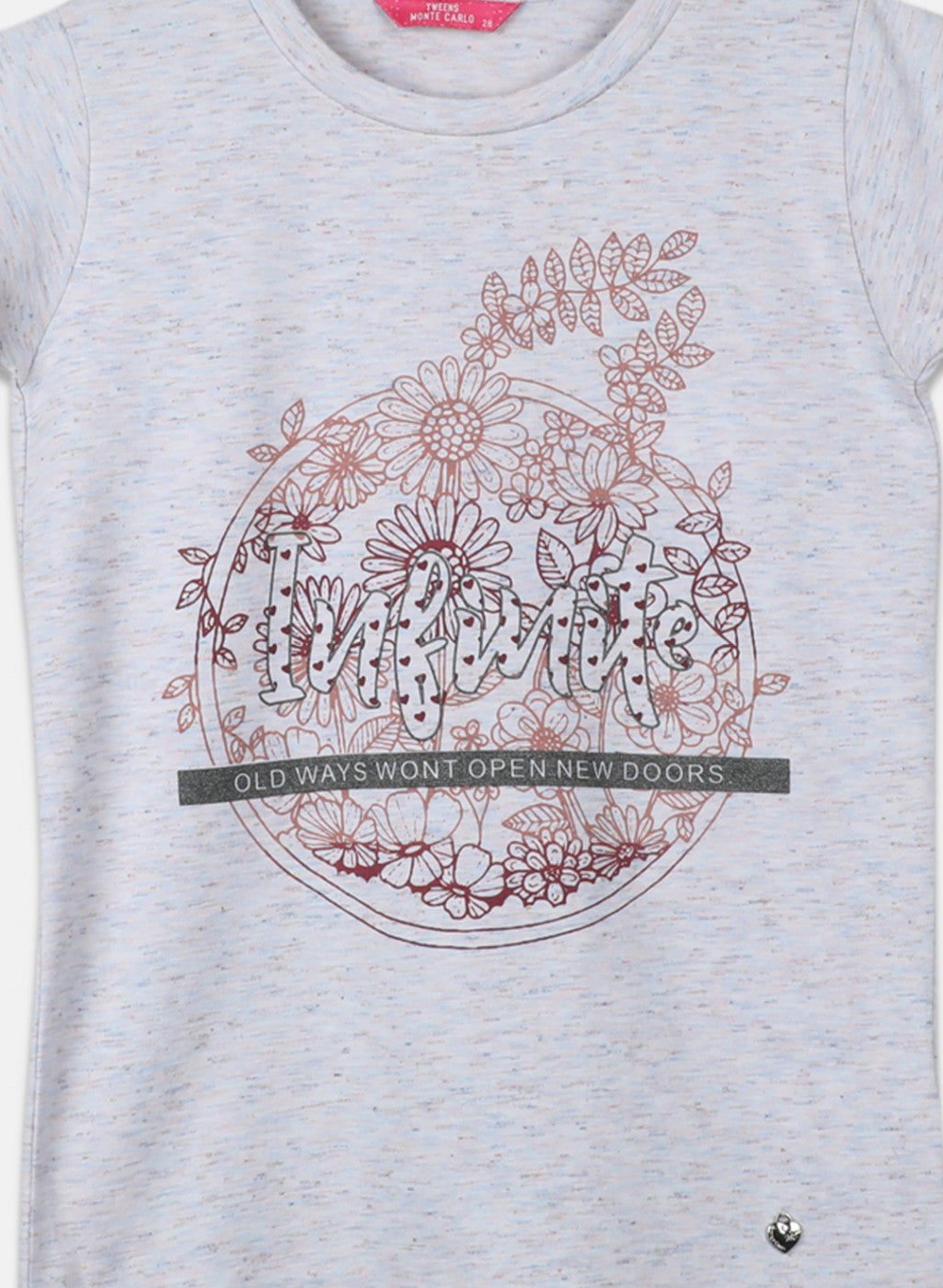 Girls Pink Printed Top