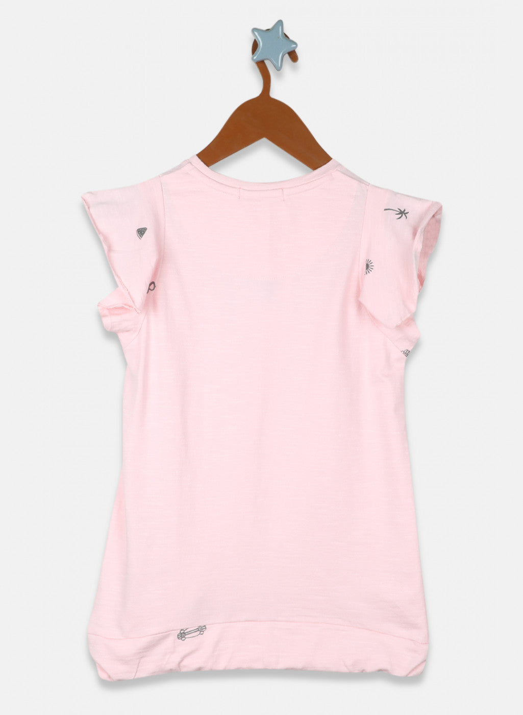 Girls Pink Printed Top