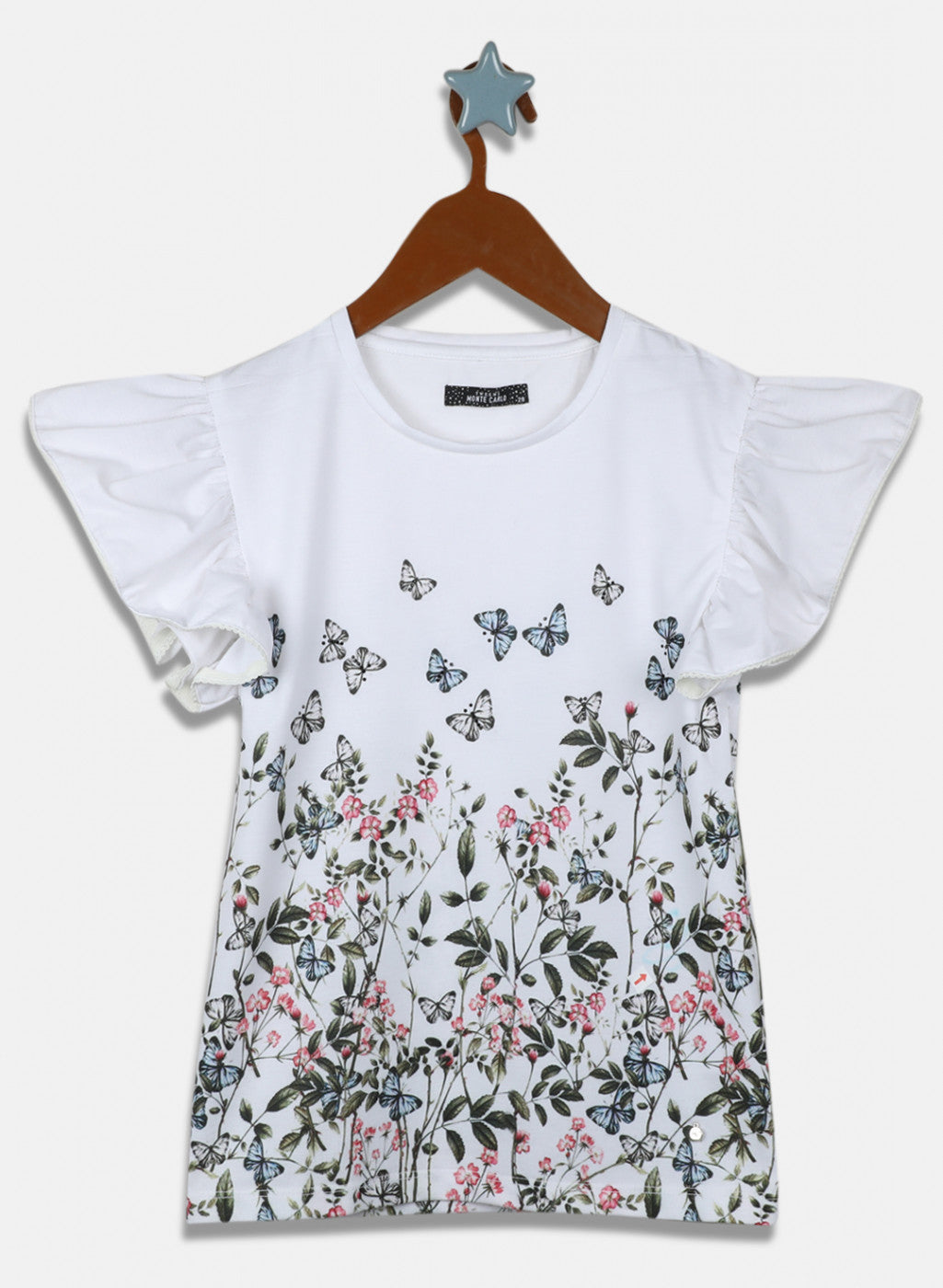 Girls Green Printed Top