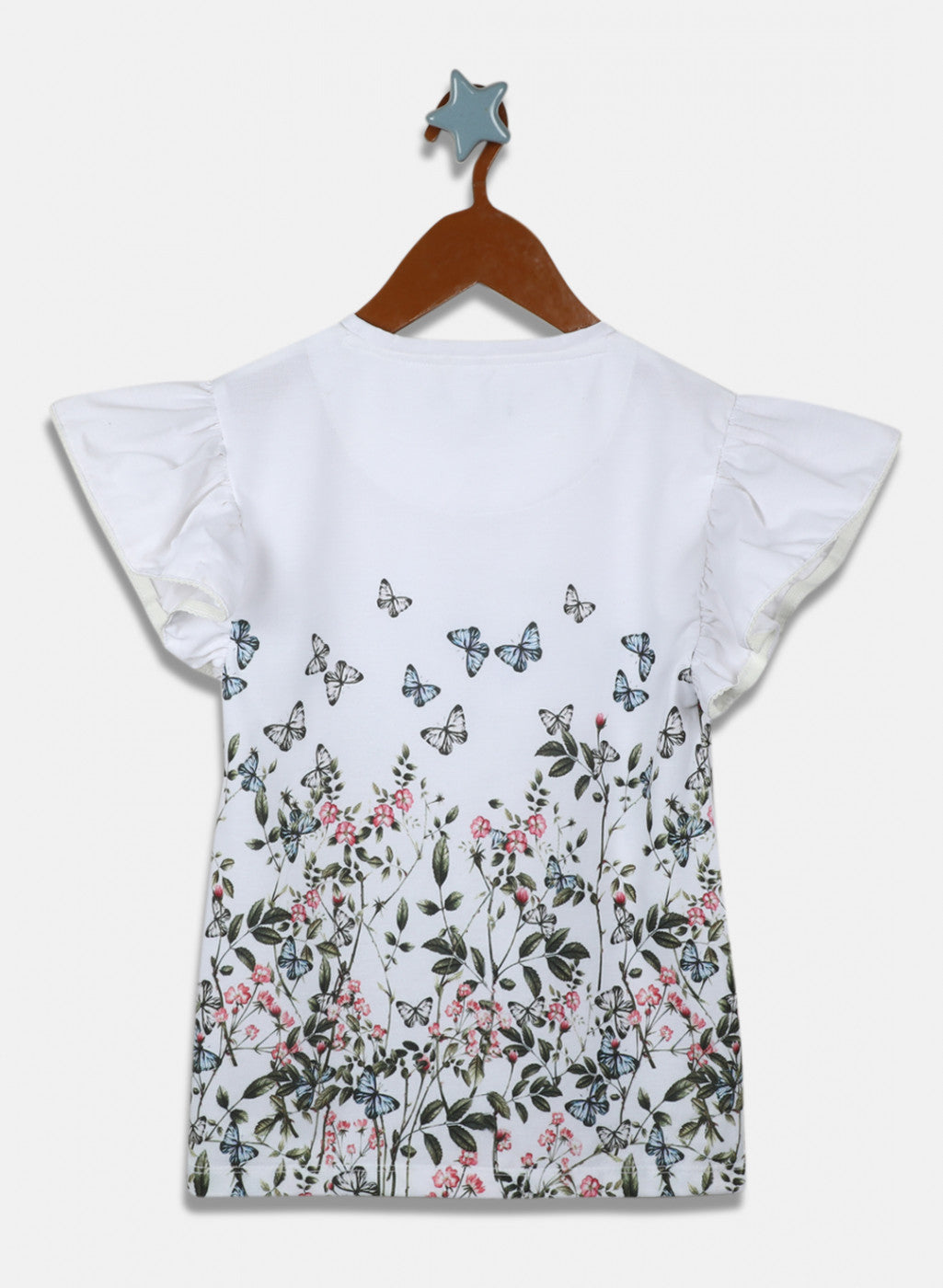 Girls Green Printed Top