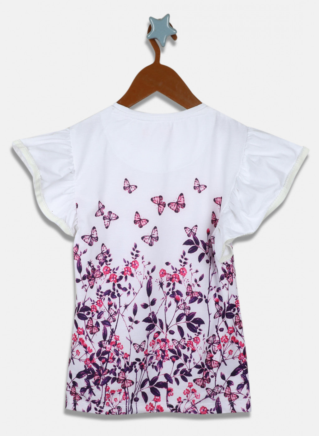 Girls Purple Printed Top