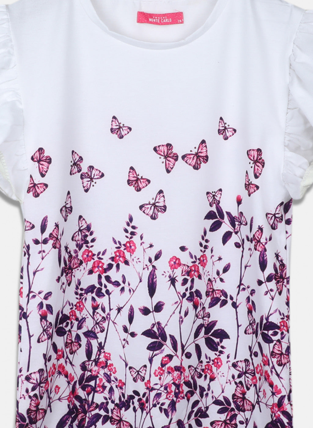 Girls Purple Printed Top