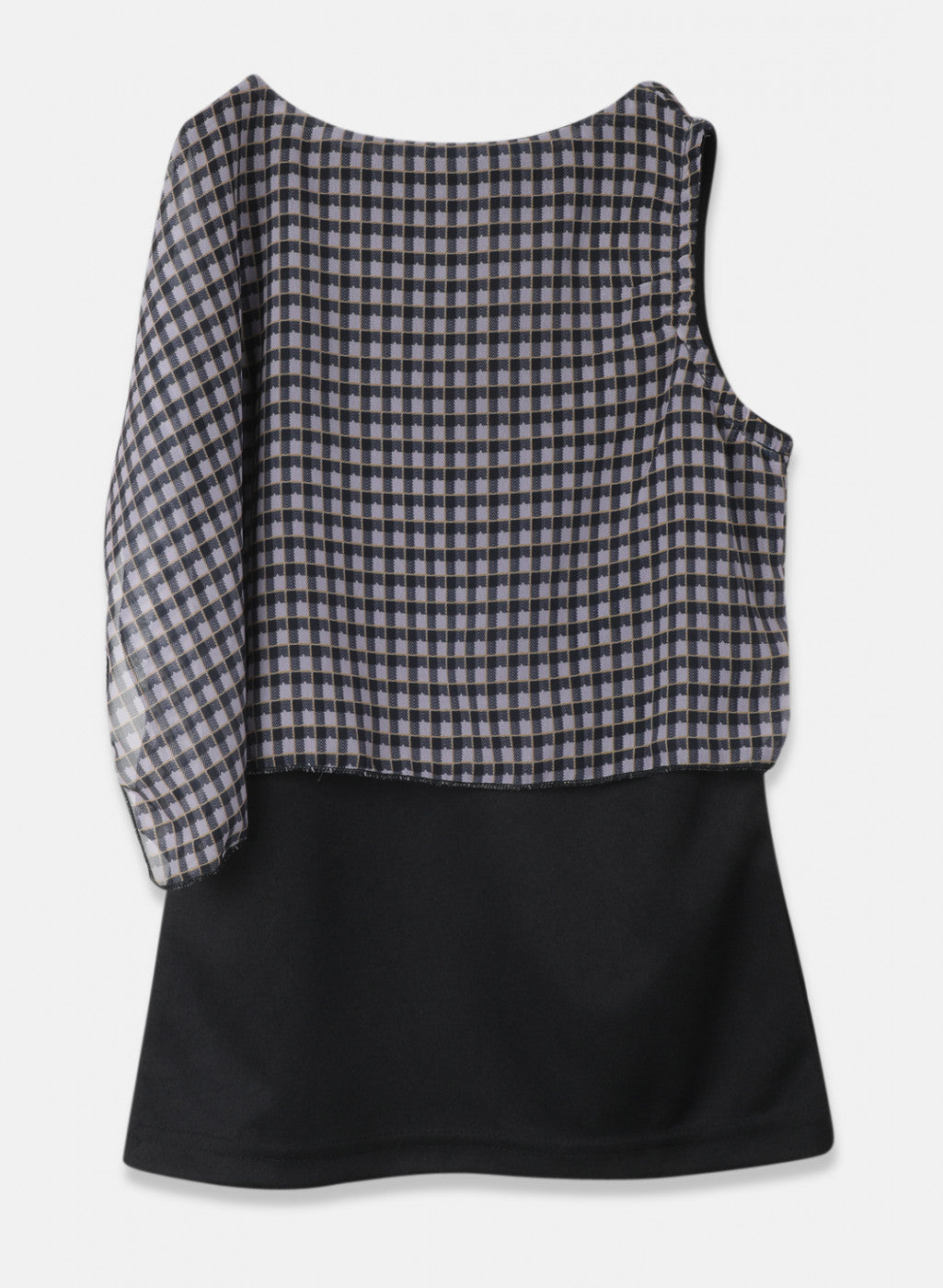 Girls Black Printed Top