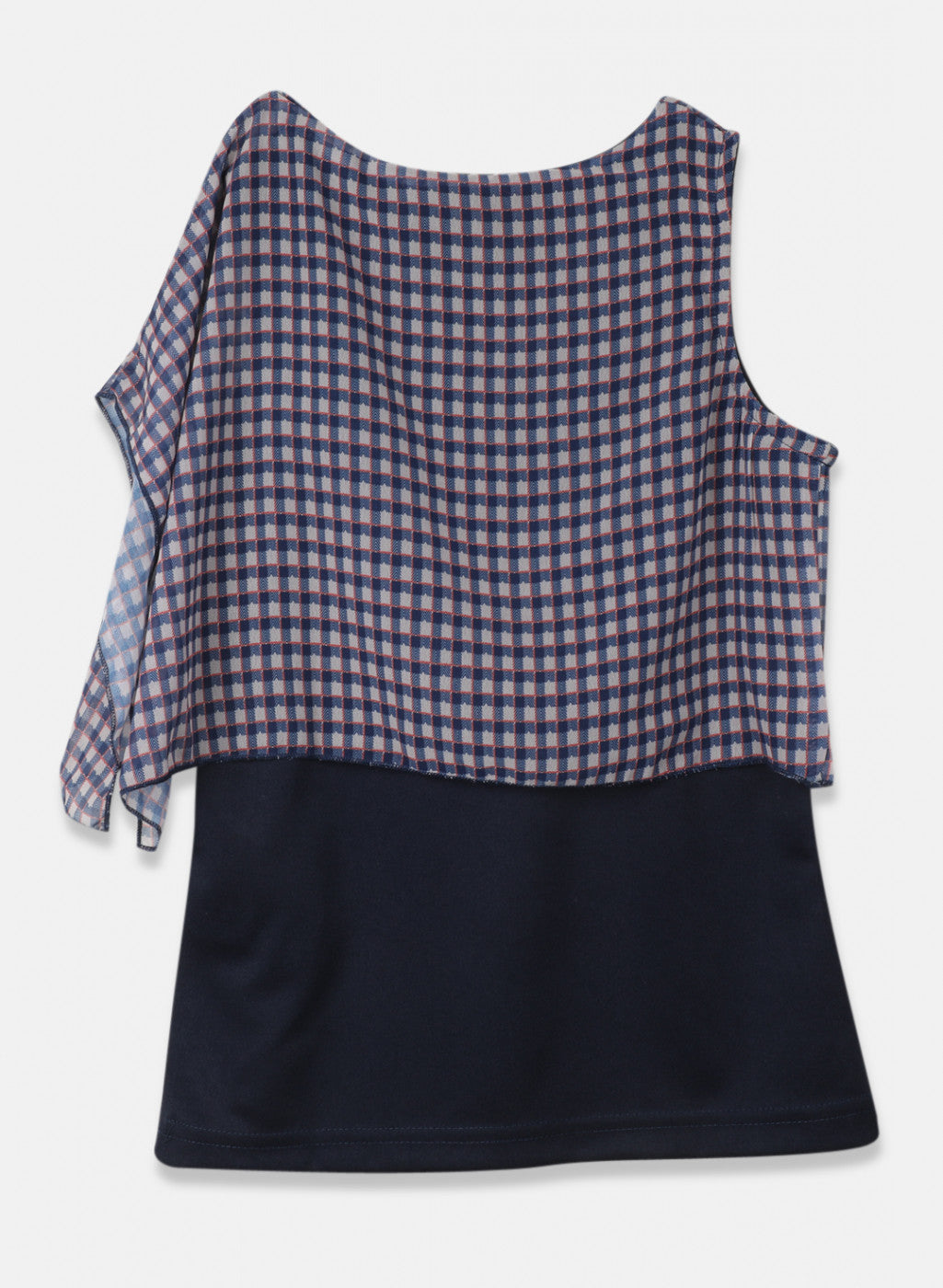 Girls Navy Blue Printed Top