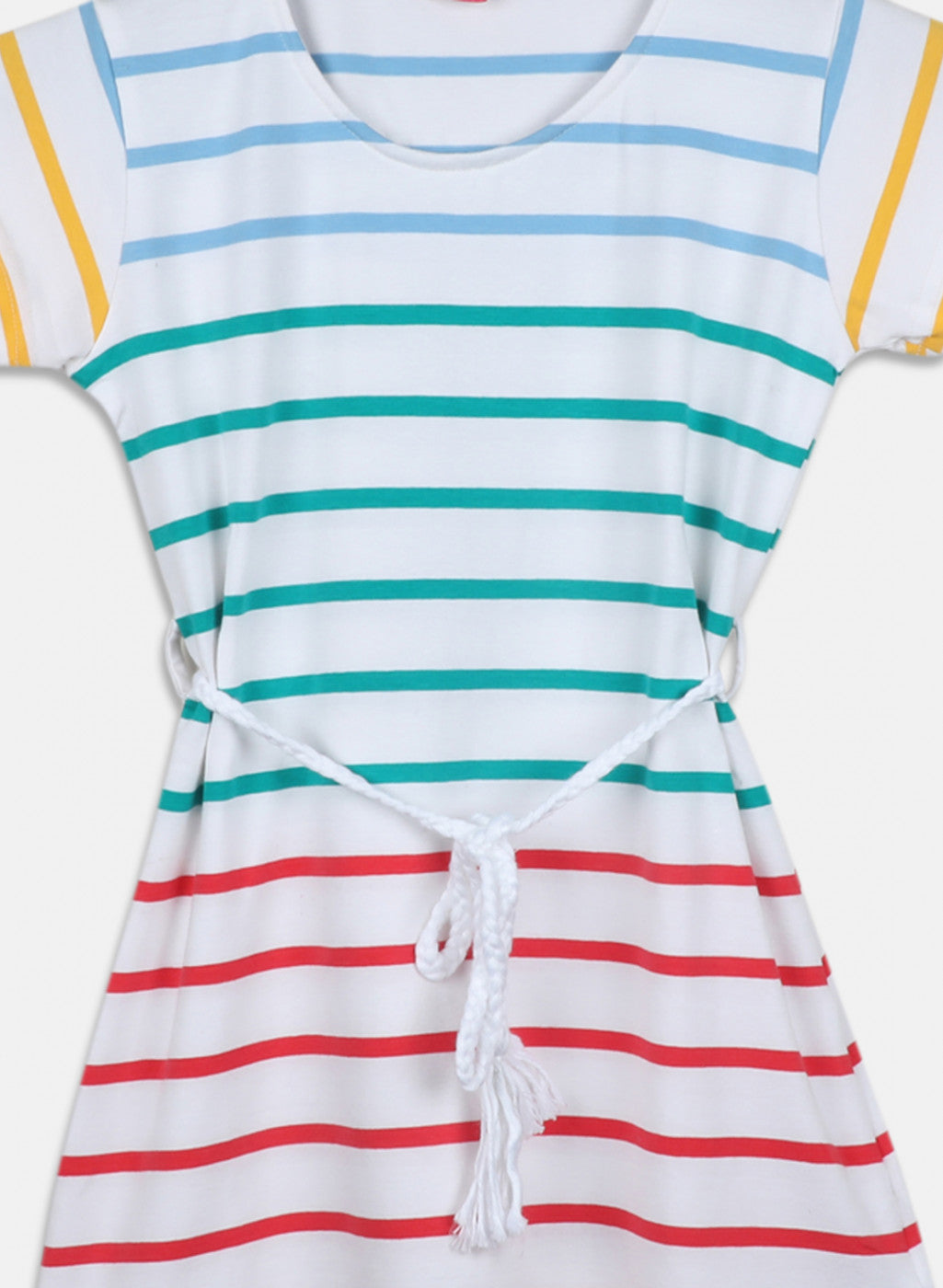 Girls Multicolor Stripe Dress