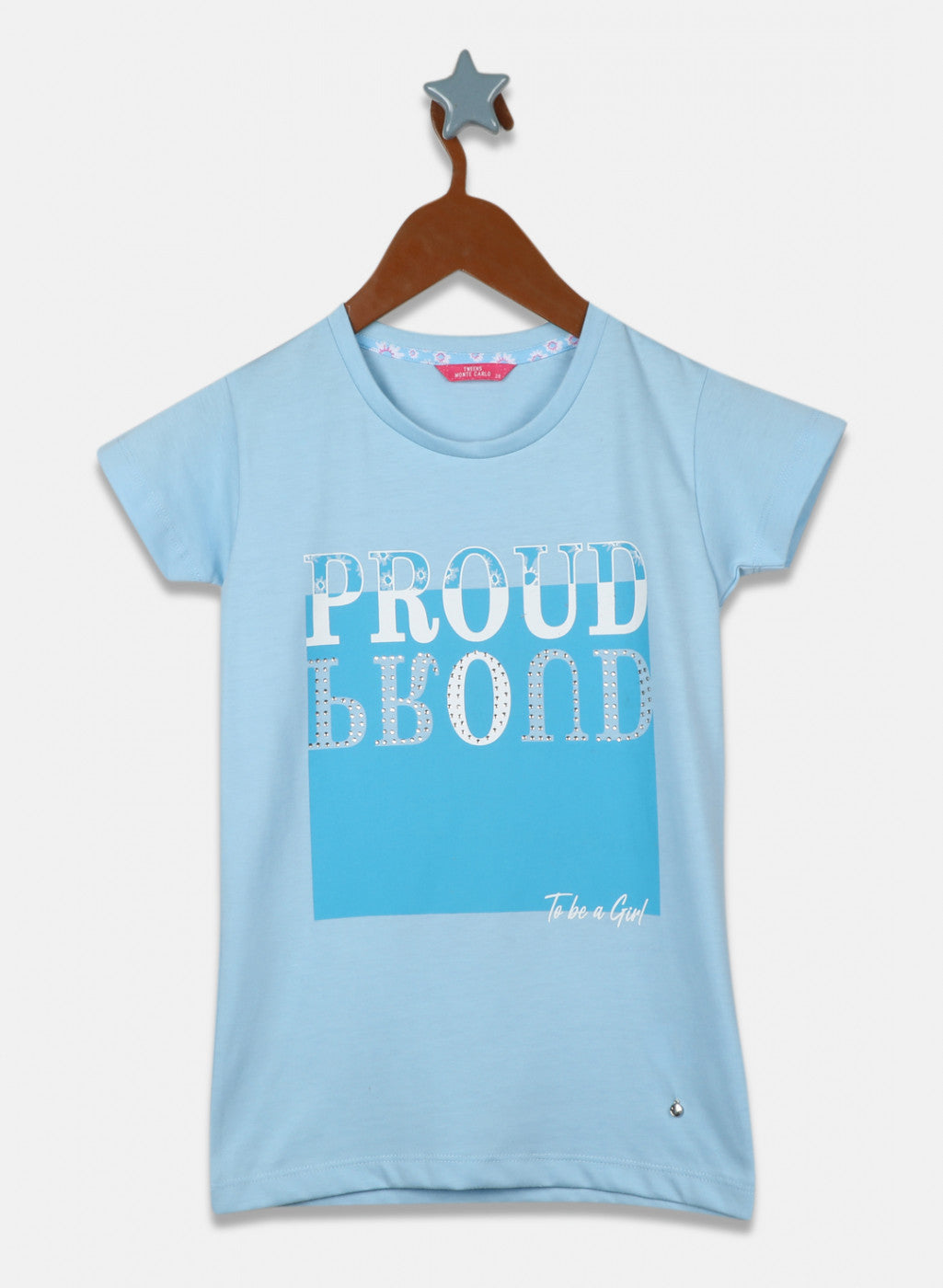 Girls Blue Printed Lower Set