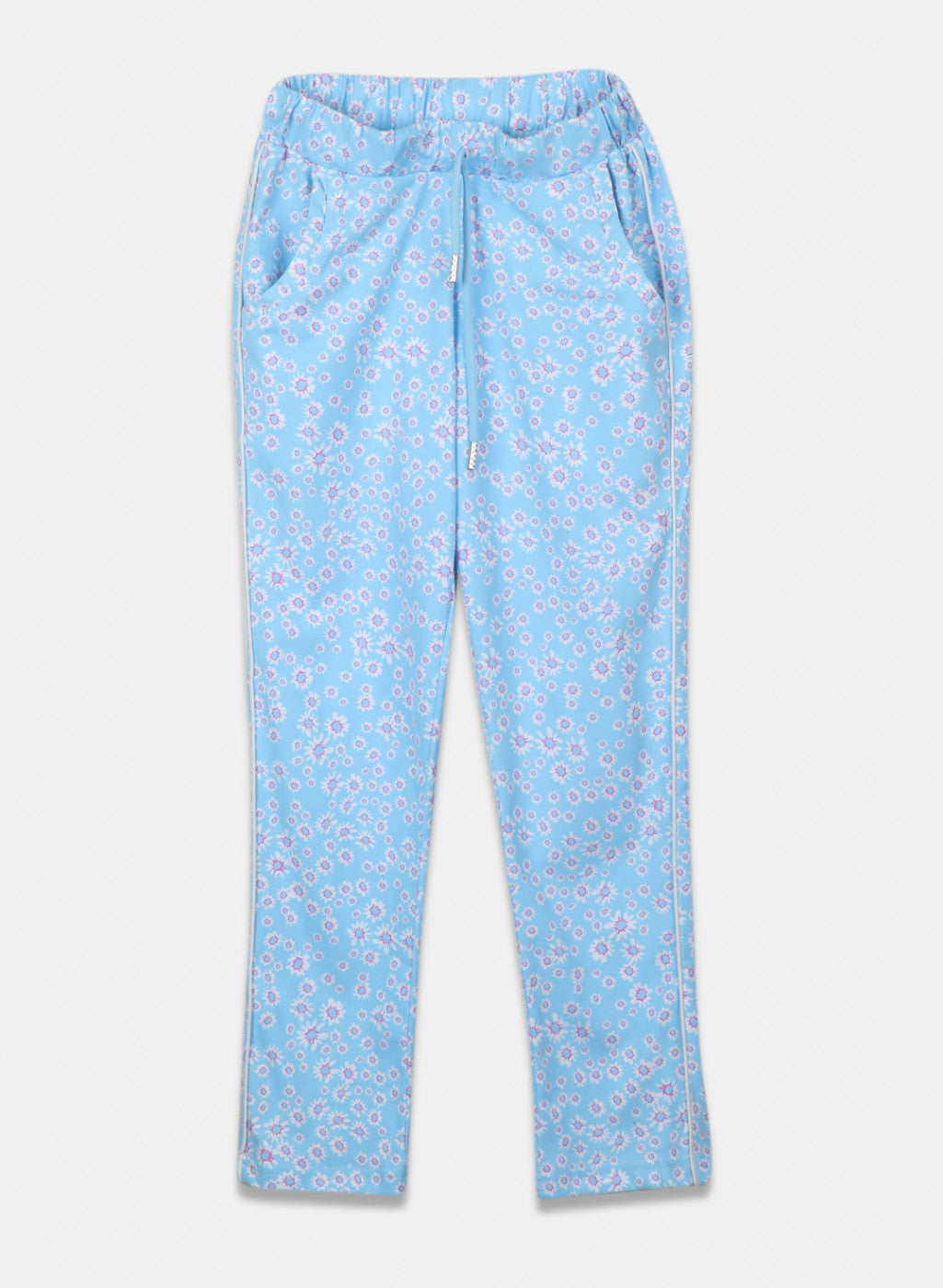 Girls Blue Printed Lower Set