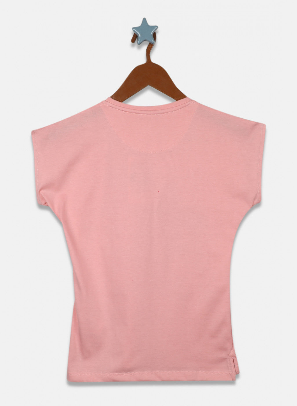 Girls Peach & Grey Printed Lower Set