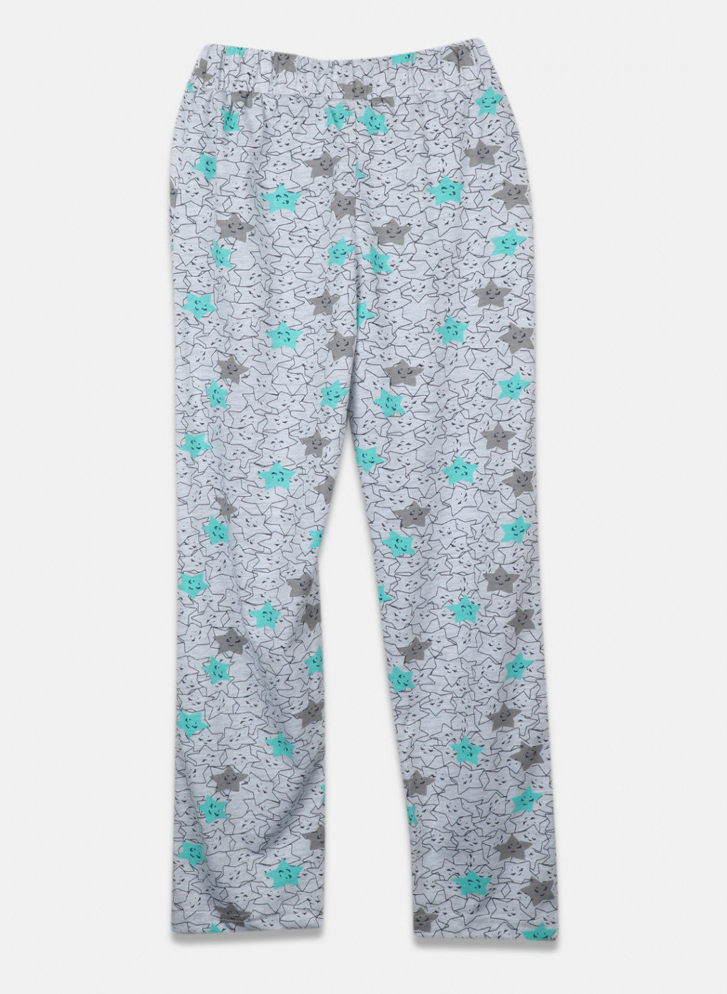 Girls Blue & Grey Printed Lower Set