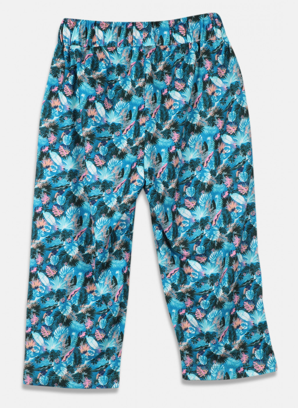 Girls Pink Printed Capri Set