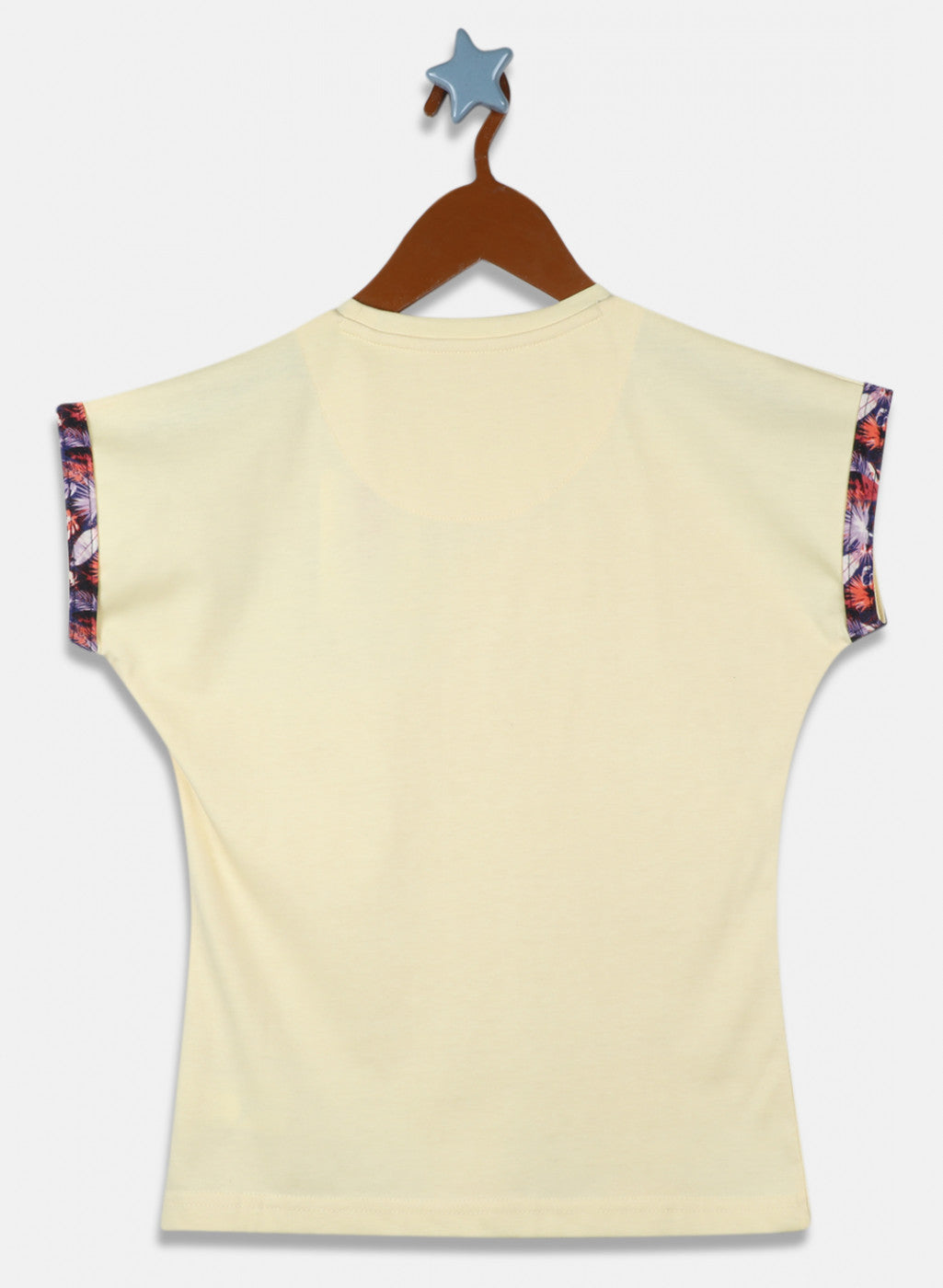 Girls Yellow Printed Capri Set