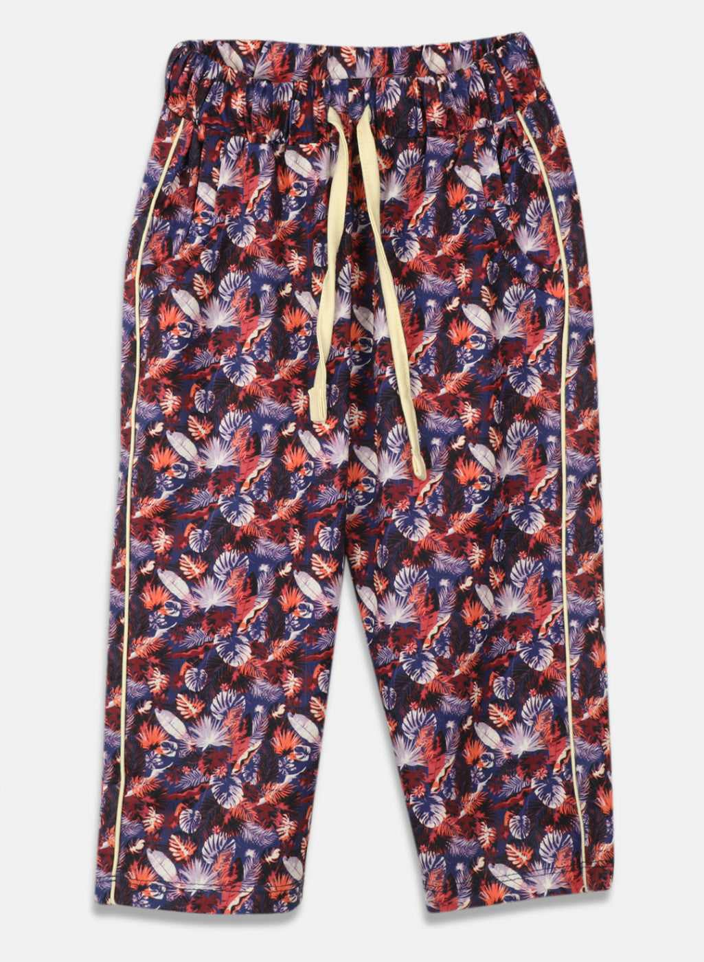 Girls Yellow Printed Capri Set