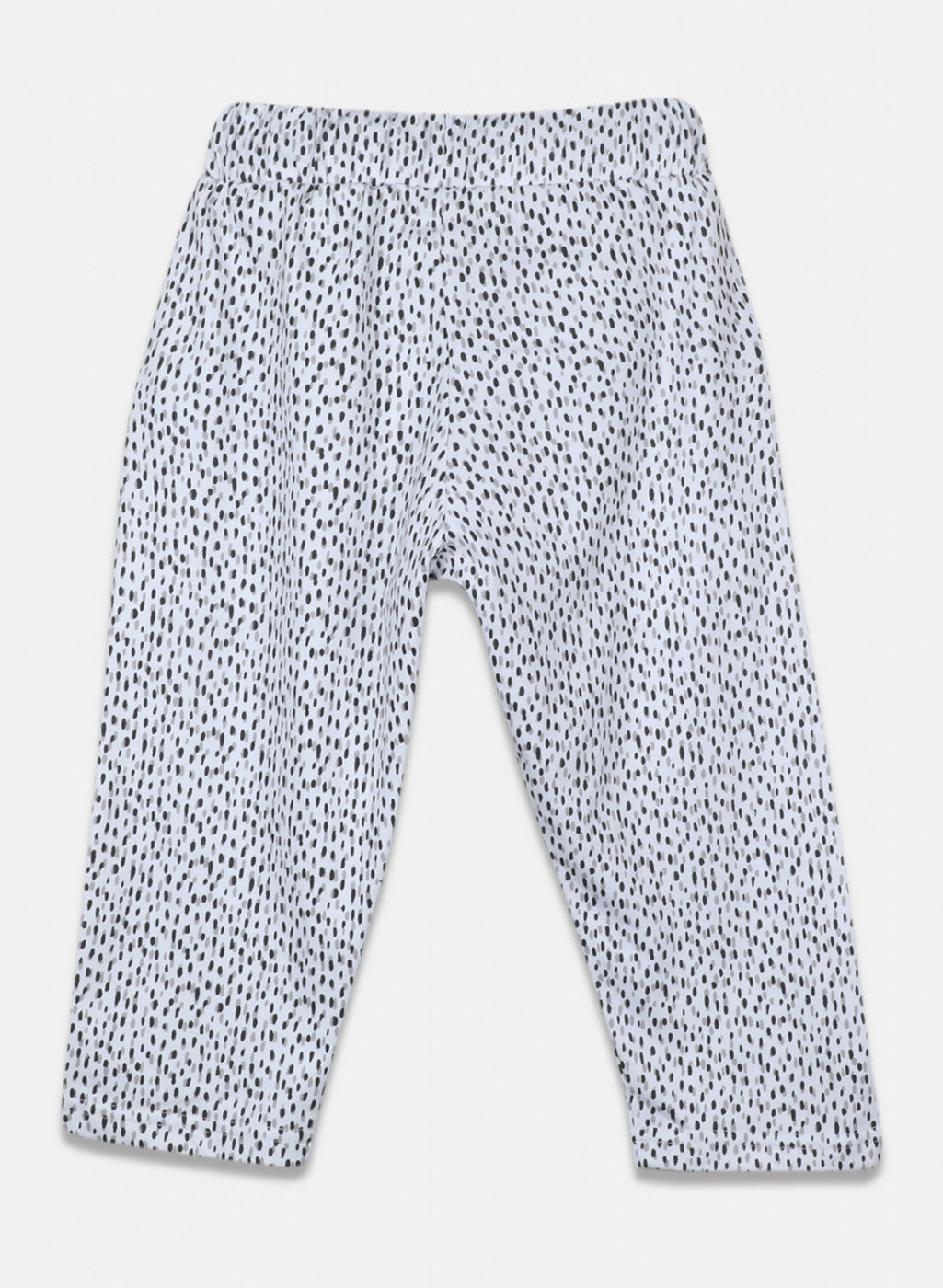 Girls Black & White Printed Capri Set