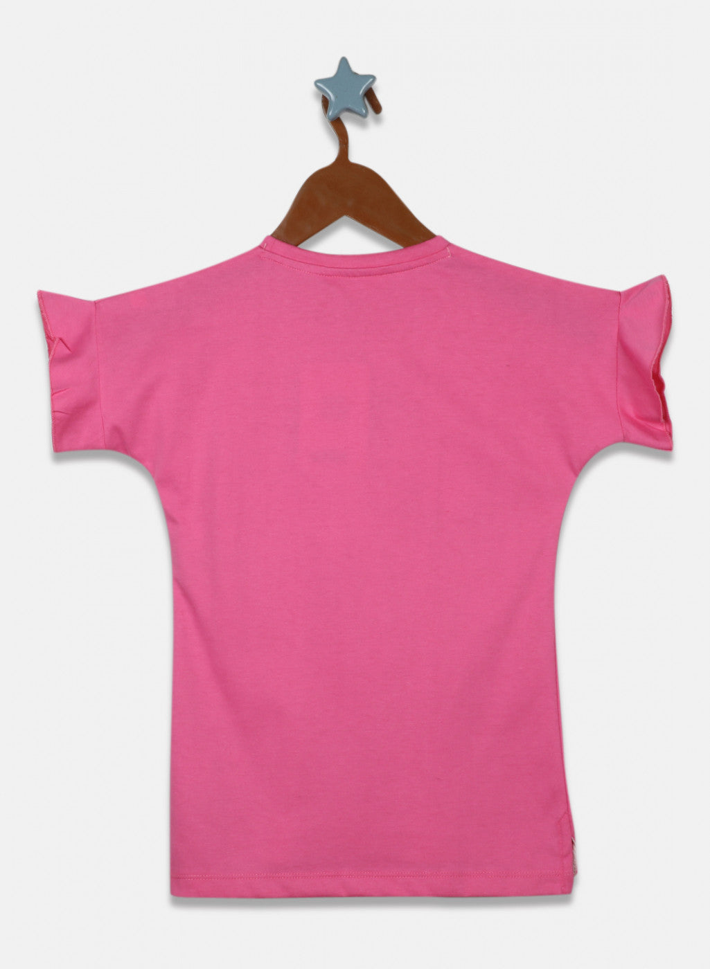 Girls Pink Printed Capri Set