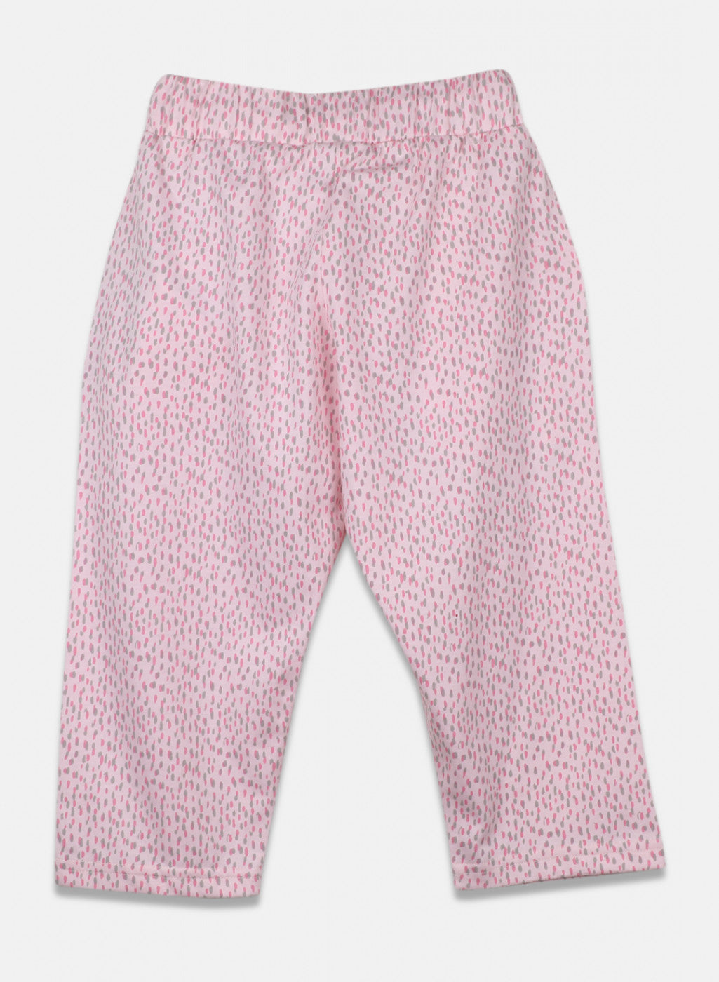 Girls Pink Printed Capri Set
