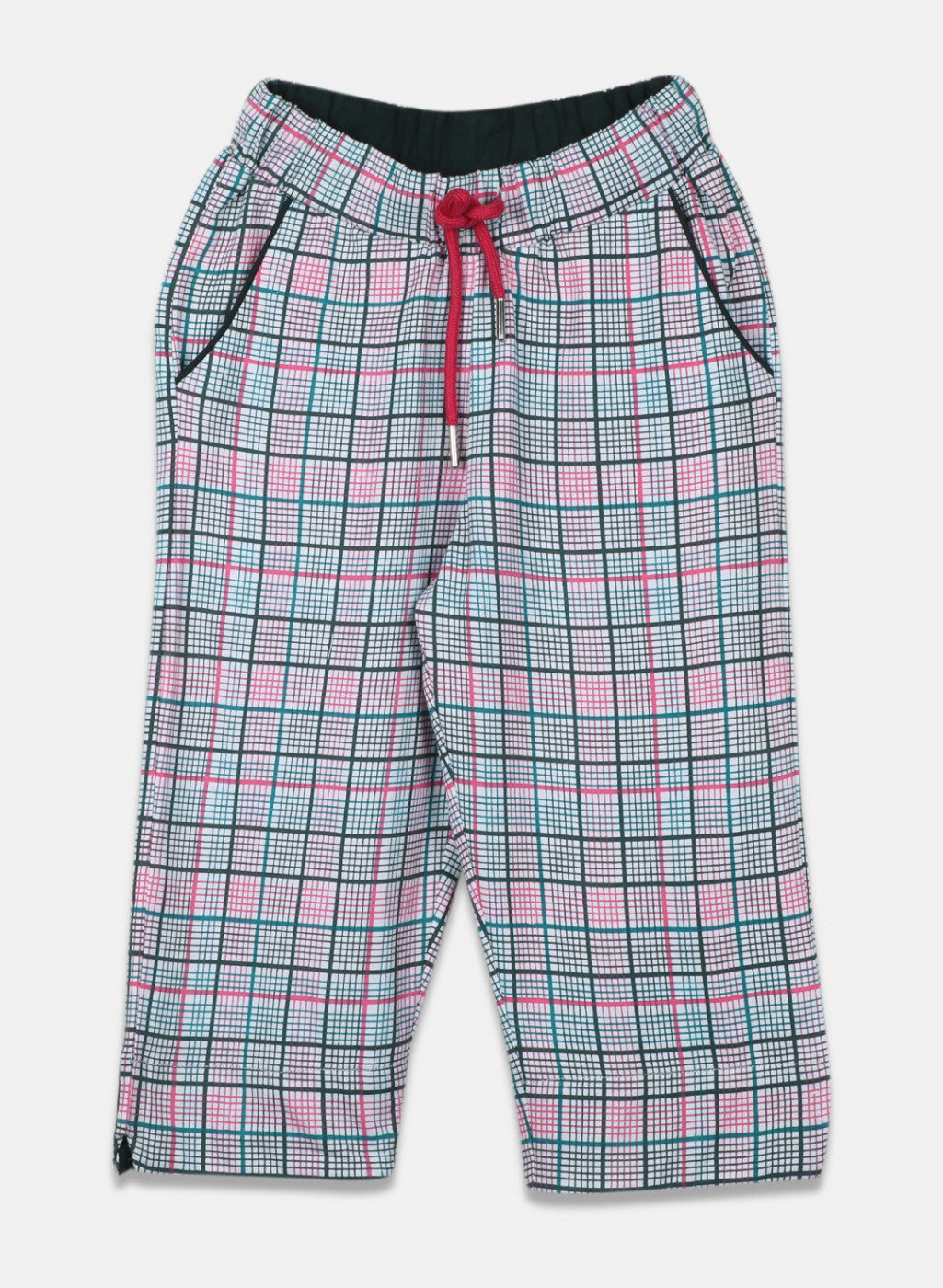 Girls Green Printed Capri Set