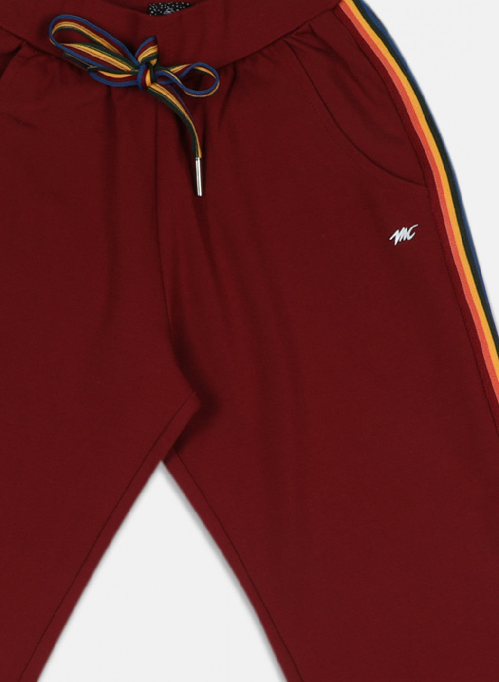 Girls Maroon Regular Fit Lower