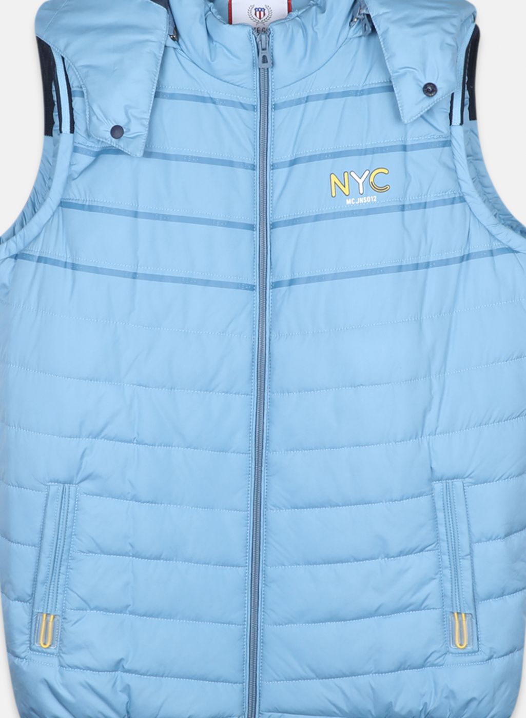 Boys Blue Solid Jacket