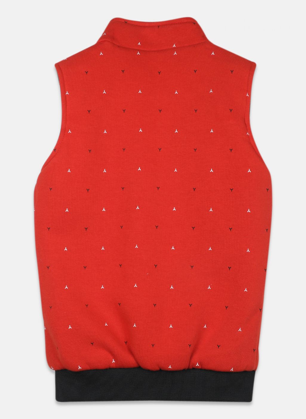 Boys Red & Black Reversible Solid Jacket