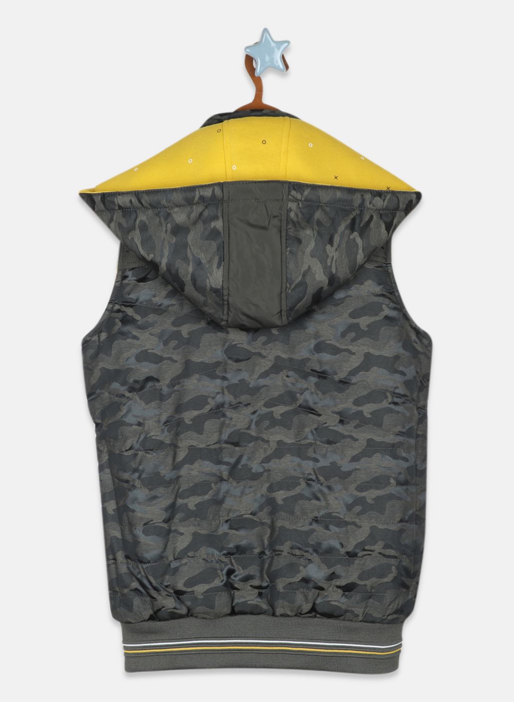 Boys Olive Self Design Jacket