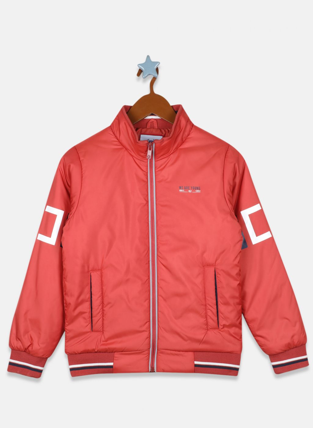 Boys Rust Orange Solid Jacket
