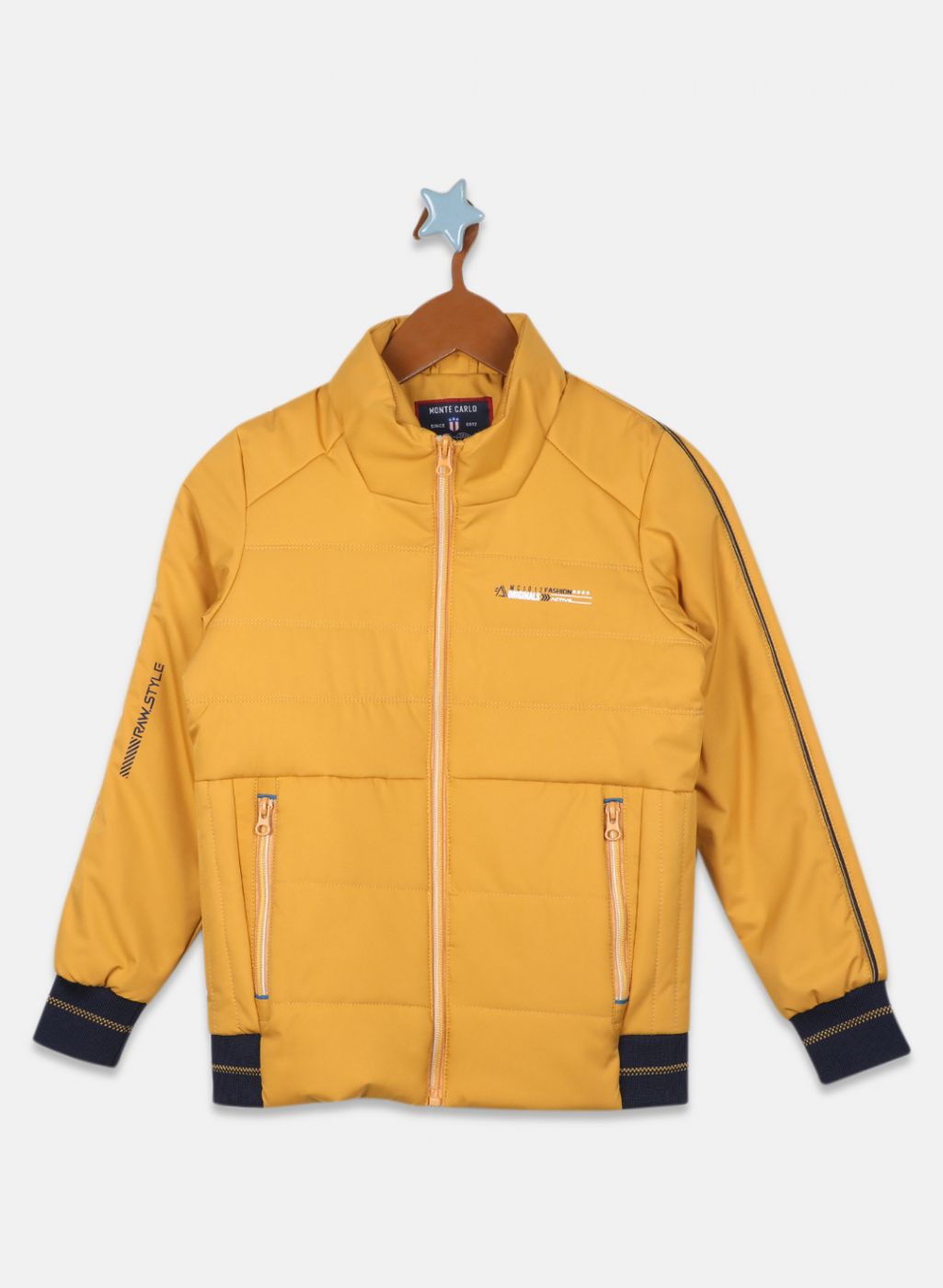 Boys Mustard Solid Jacket