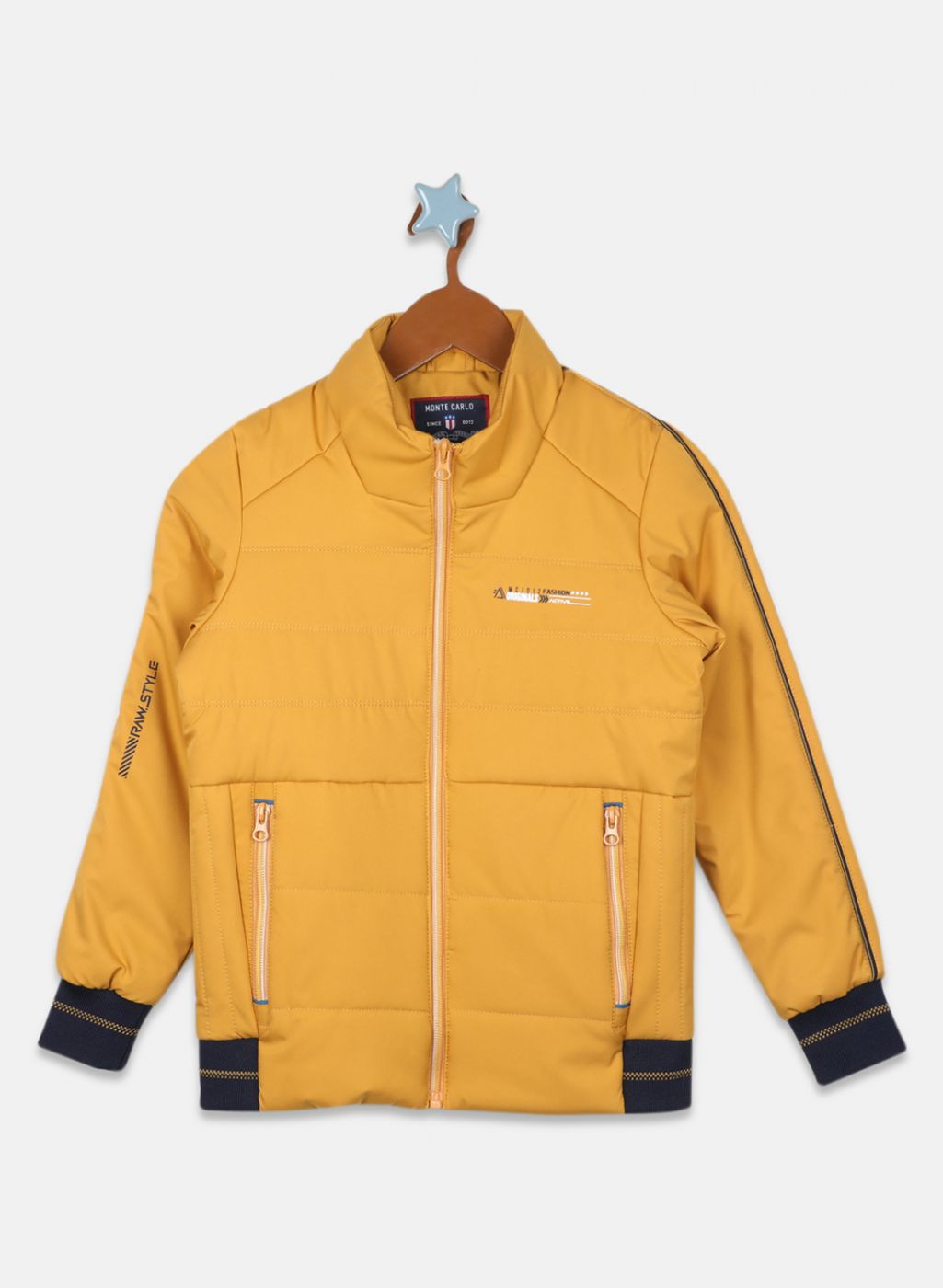 Boys Mustard Solid Jacket