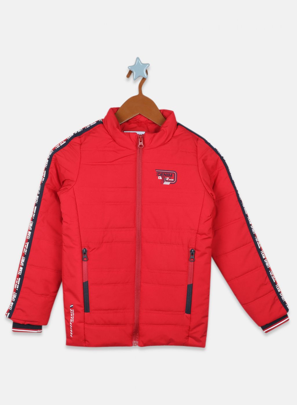 Boys Red Solid Jacket