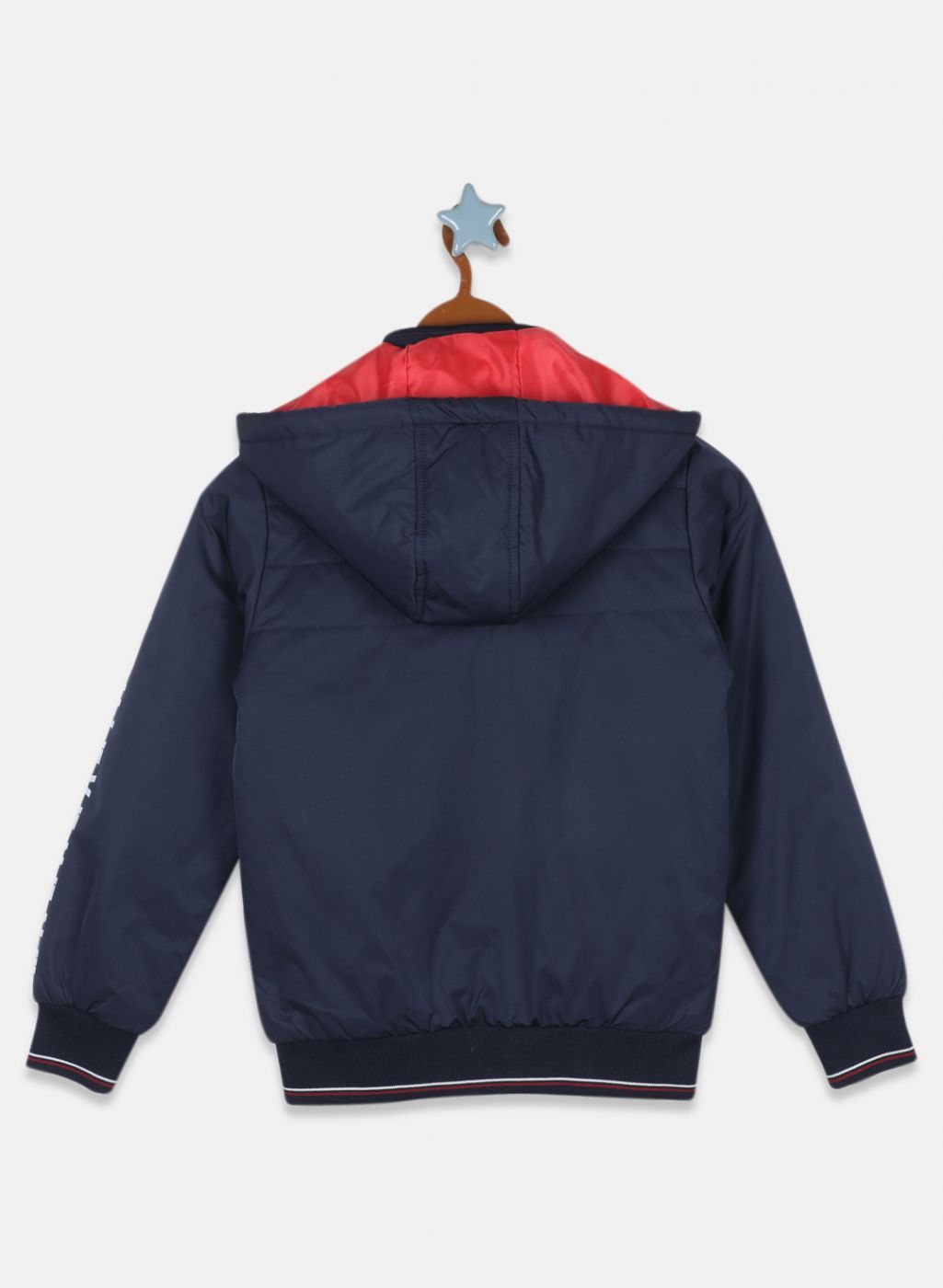 Boys NAvy Blue Solid Jacket