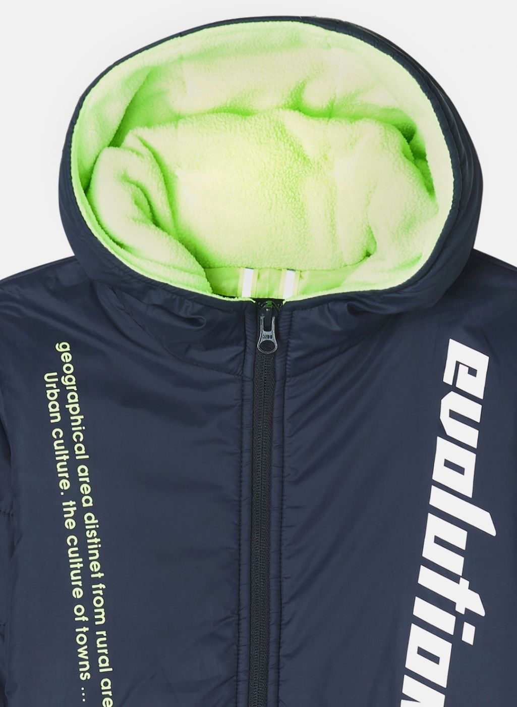 Boys NAvy Blue Solid Jacket