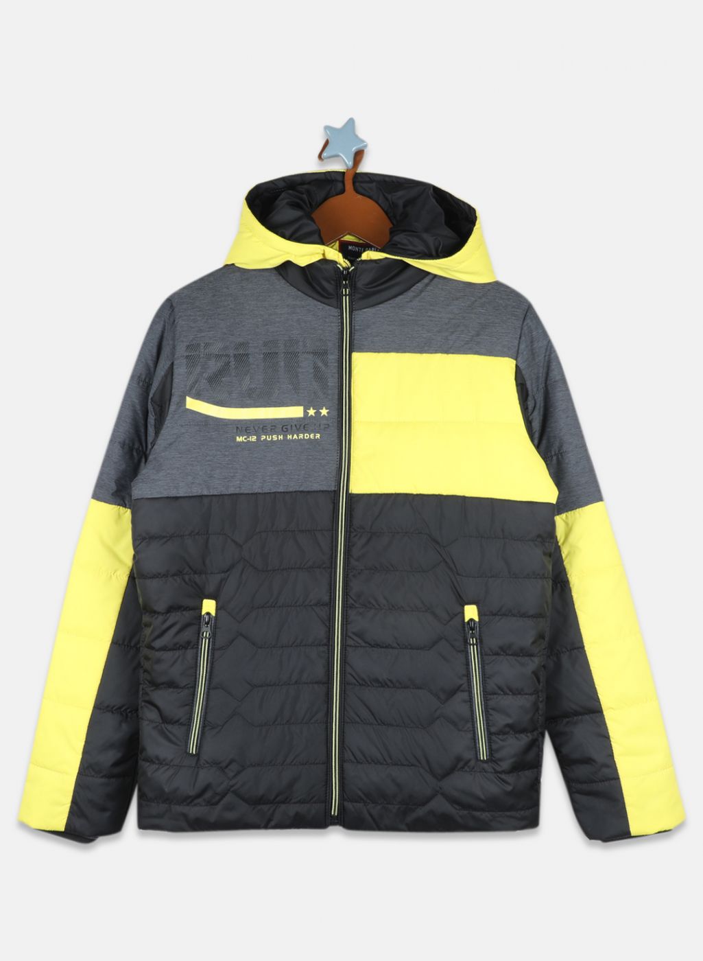 Boys Black Solid Jacket